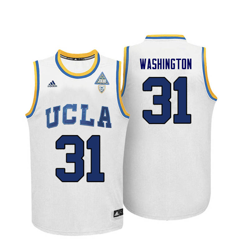 Men UCLA Bruins #31 Richard Washington College Basketball Jerseys-White